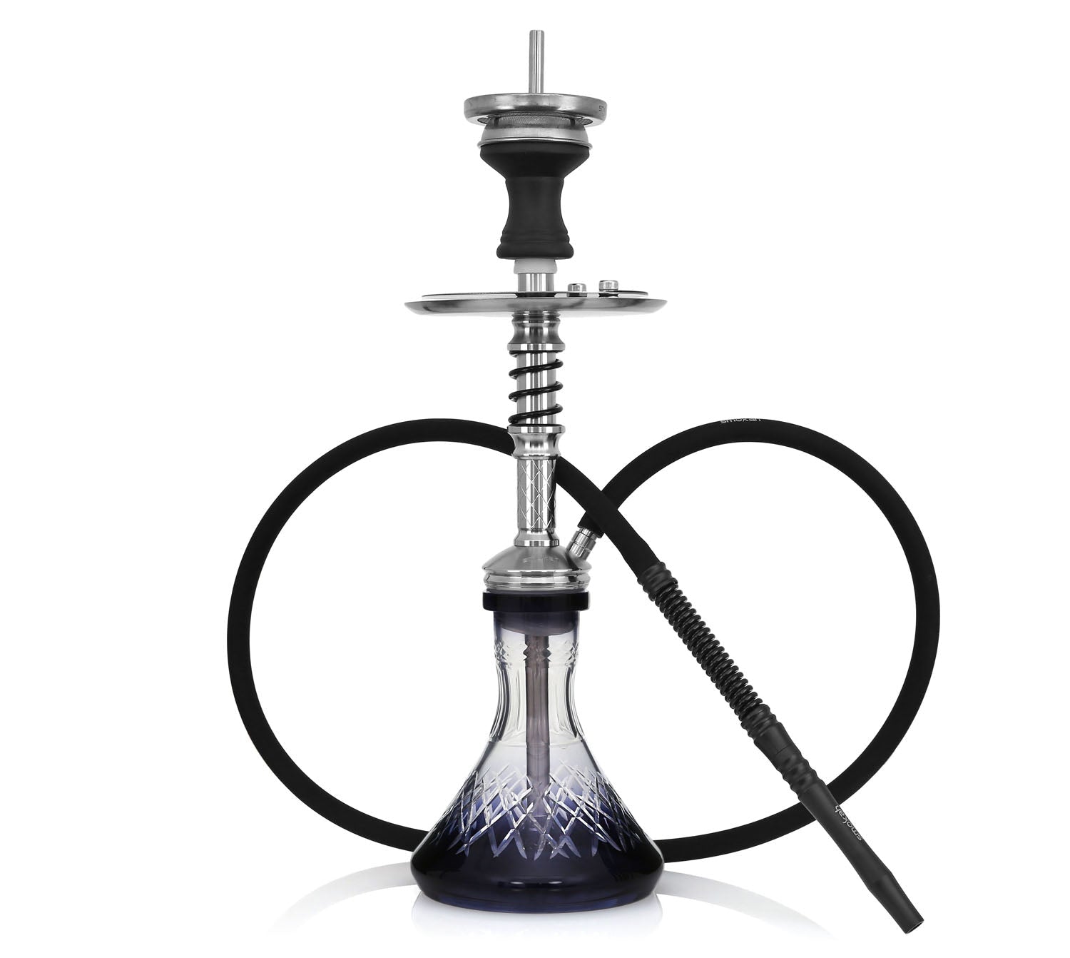 Smokah FUA Pro Zwart compleet met glazen vaas, siliconenslang en spiral mondstuk