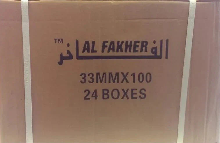 Al Fakher Quick Light Kooltjes 33mm doos, zelfontbrandende shisha kolen van Al Fakher, 24 stuks per doos, vooraanzicht