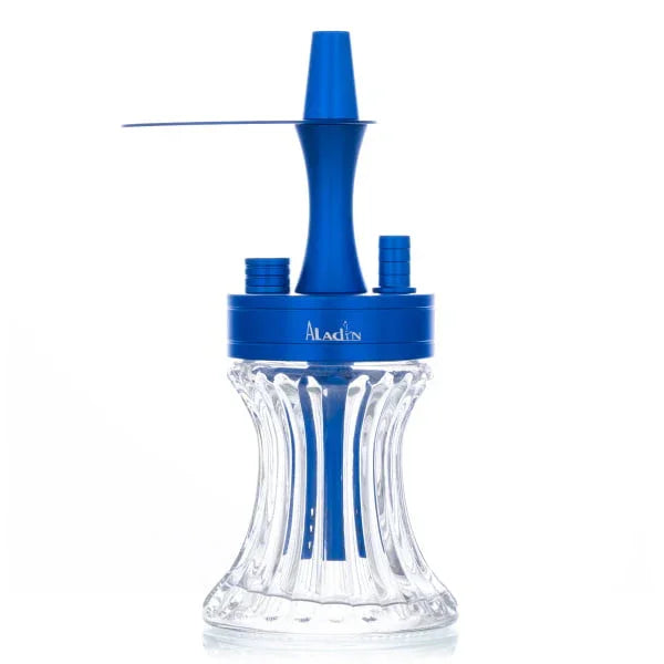 Aladin 2 Go Alu blauwe hookah reisset met draagtas compleet