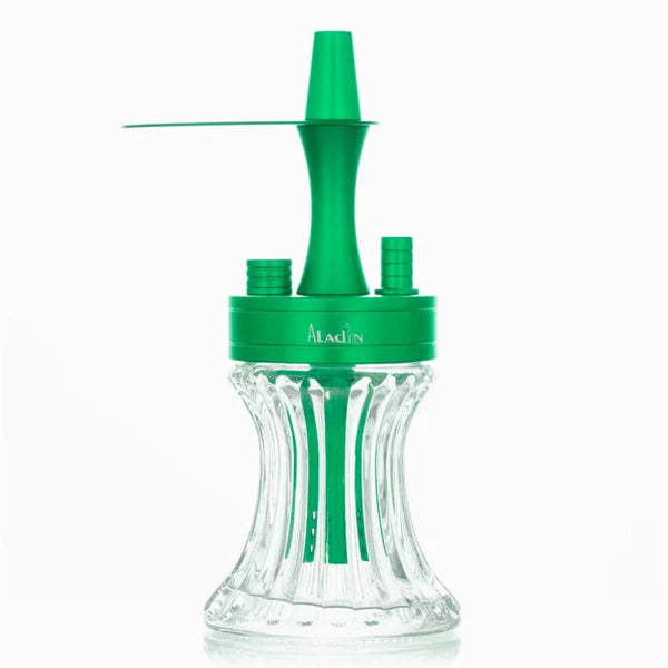 Aladin 2 Go hookah van 23 cm met reistas in het groen