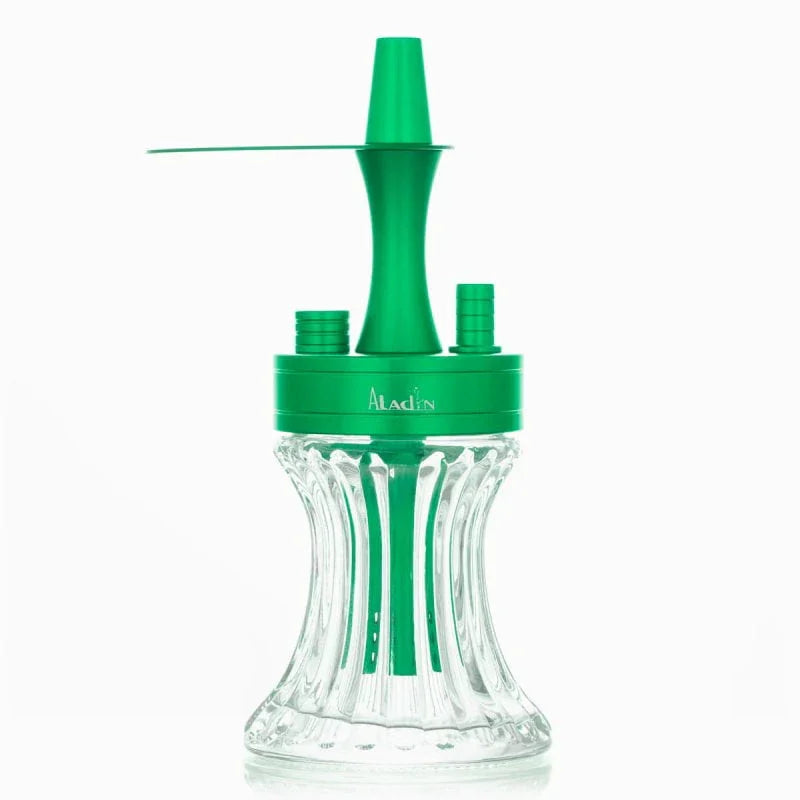 Aladin 2 Go hookah van 23 cm met reistas in het groen