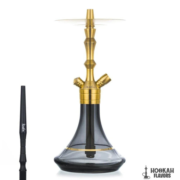 Aladin WEP 360 Black Gold shisha shisha 36 cm zwart goud kliksysteem, vooraanzicht