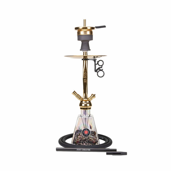 Amy Deluxe 038 I Need You zwarte waterpijp, complete shisha set van 43 centimeter