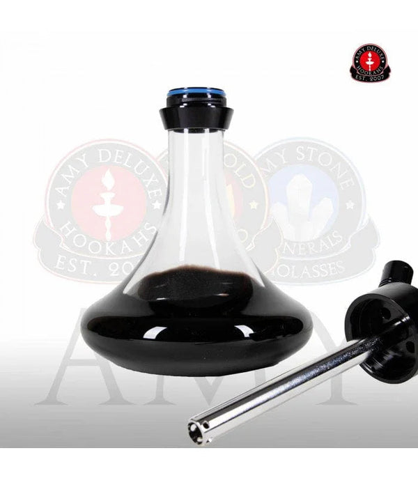 Amy Deluxe 066.02 Alu S zwarte waterpijp vaas zijaanzicht