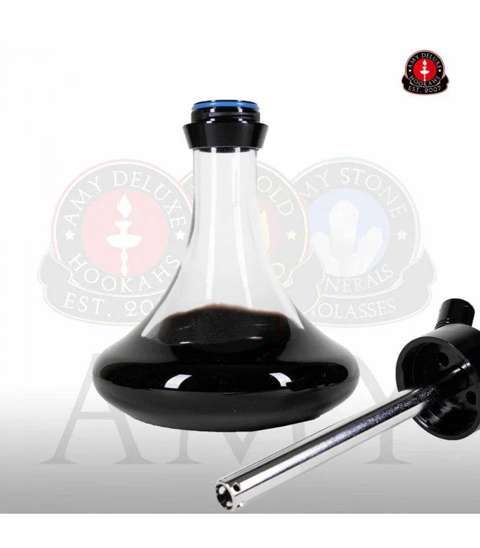 Amy Deluxe 066.02 Alu S zwarte waterpijp vaas zijaanzicht