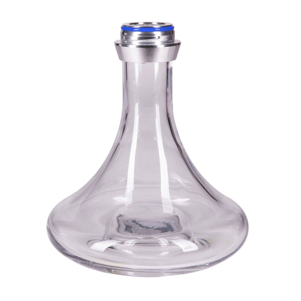 Amy Deluxe 069.02 glazen vervangvaas voor de hookah, helder vooraanzicht van dik transparant glas