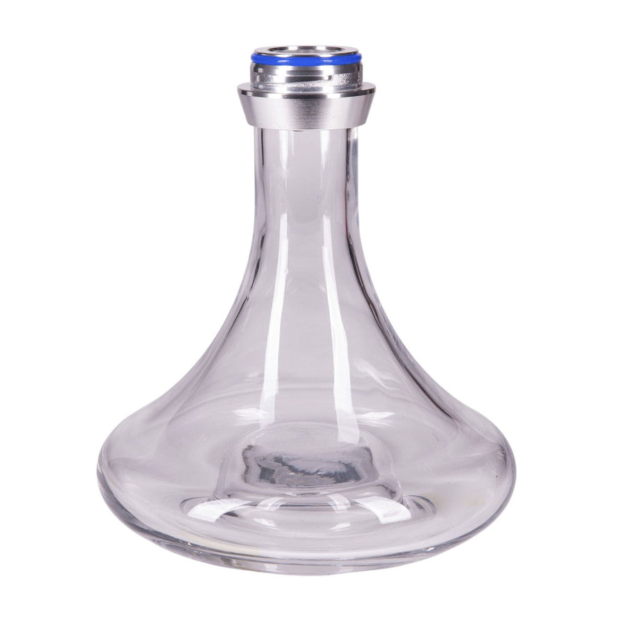 Amy Deluxe 069.02 glazen vervangvaas voor de hookah, helder vooraanzicht van dik transparant glas