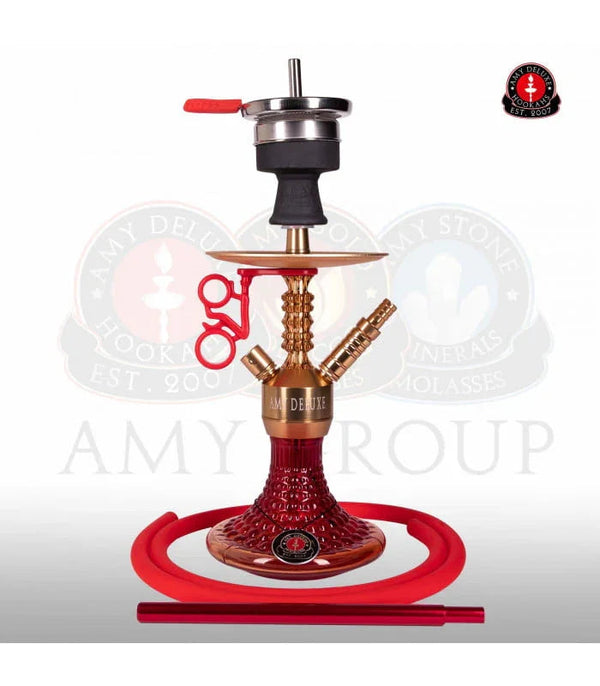 Rode Amy Deluxe 072.03 Mini Goud hookah van 44 centimeter