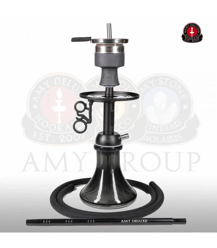 Amy Deluxe 116.03 waterpijp 45 cm zwart met complete accessoireset