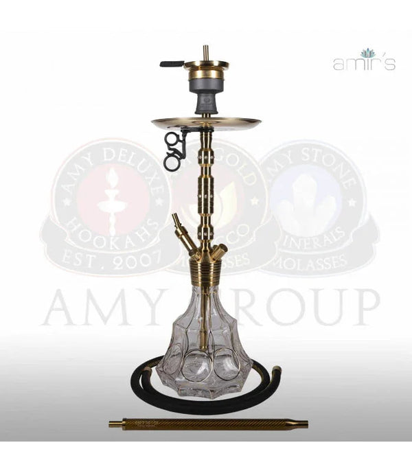 Amy Deluxe 901 Karat X goudkleurige waterpijp van 80 cm hoog