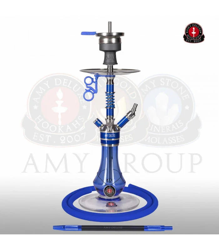 Amy Deluxe Carbonica Gear S hookah in volledig totaalbeeld