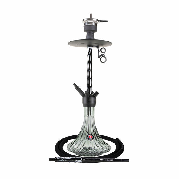 Amy Deluxe Dervish hookah 68 cm met glazen vaas, vooraanzicht