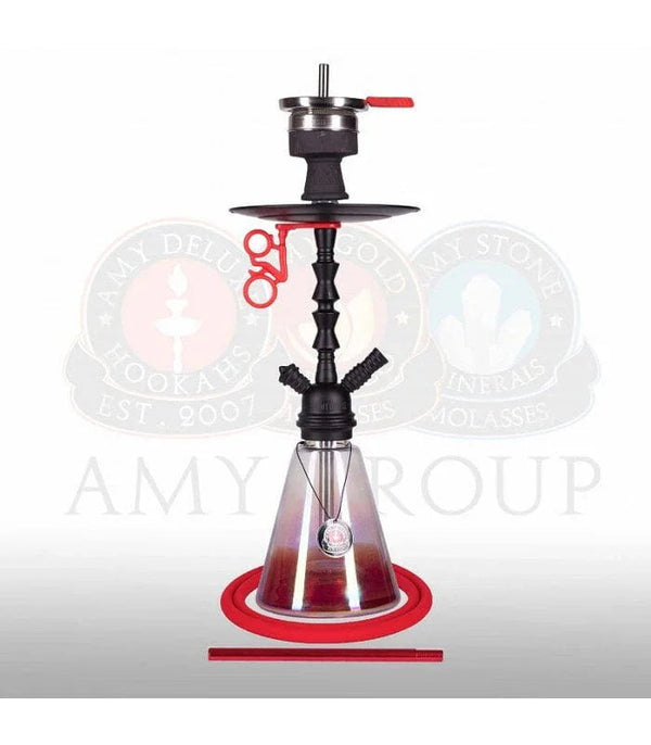 Amy Deluxe Little Starfox hookah van 60 cm in rood, complete set vooraanzicht