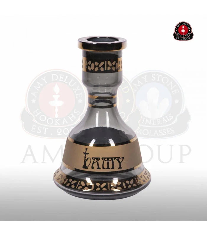 Amy Deluxe Oriental vaas in goud, losse hookah vaas met bladgouden afwerking