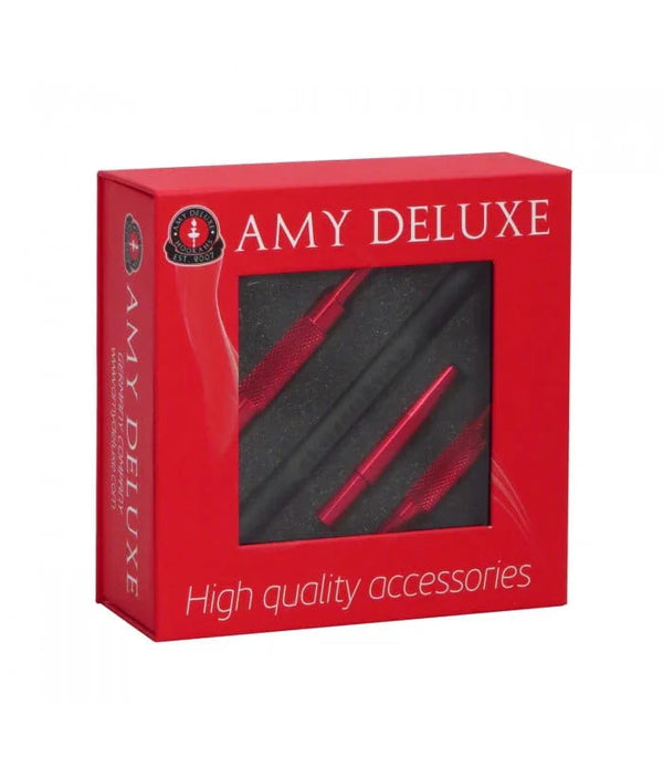 Rode Amy Deluxe S238 shisha slang met aluminium mondstuk en hoes