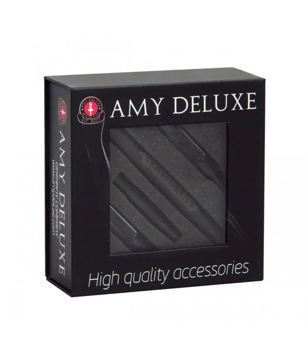 Amy Deluxe S238 zwarte waterpijp slang met aluminium mondstuk en box