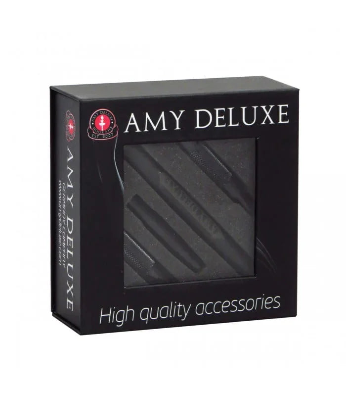 Amy Deluxe S238 zwarte waterpijp slang met aluminium mondstuk en box