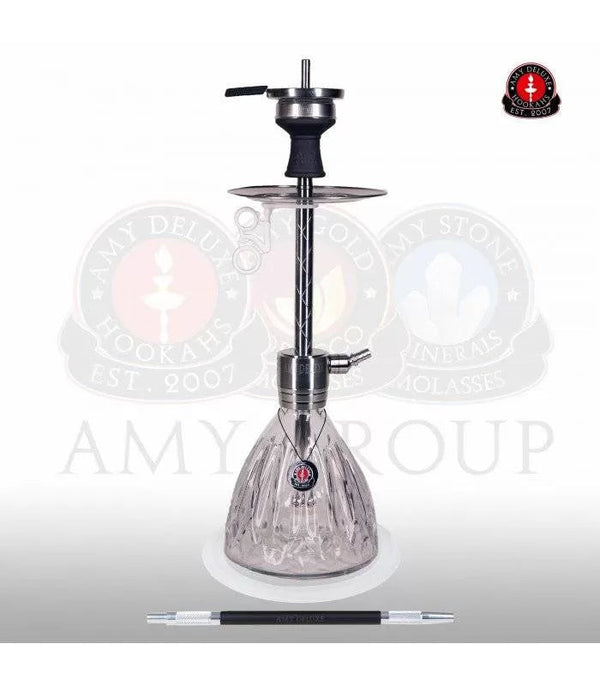 Amy Deluxe Signature S complete hookah van roestvrij staal, ongeveer 60 cm hoog