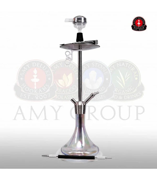 Amy Deluxe SS09 Stick Steel transparante hookah waterpijp van 80 cm roestvrij staal