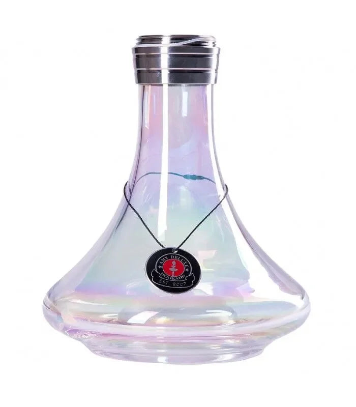 Amy Deluxe SS13 shisha vaas van transparant glas, originele vervangingsvaas voor de SS13 shisha, vooraanzicht