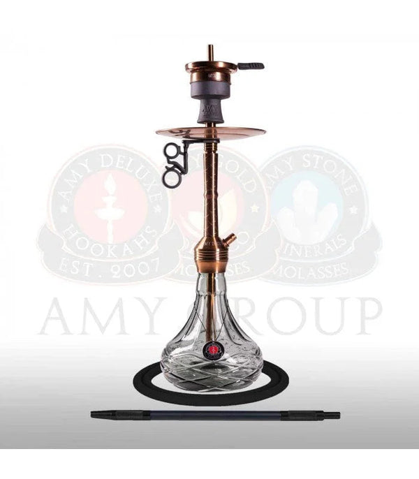 Amy Deluxe SS30.02 Xpress Chill S hookah zwart met roestvrij stalen rookkolom