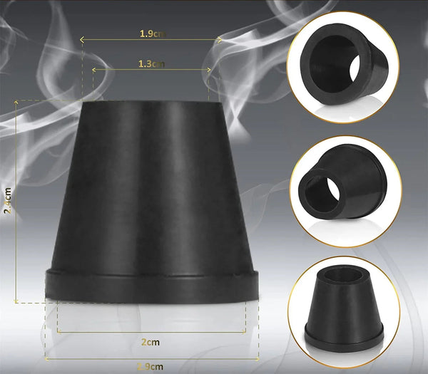 Amy Deluxe tabakskop rubber 2 cm voor hookah, vooraanzicht