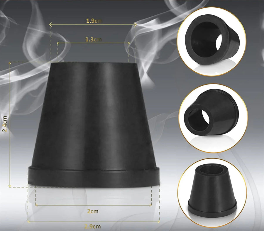 Amy Deluxe tabakskop rubber 2 cm voor hookah, vooraanzicht