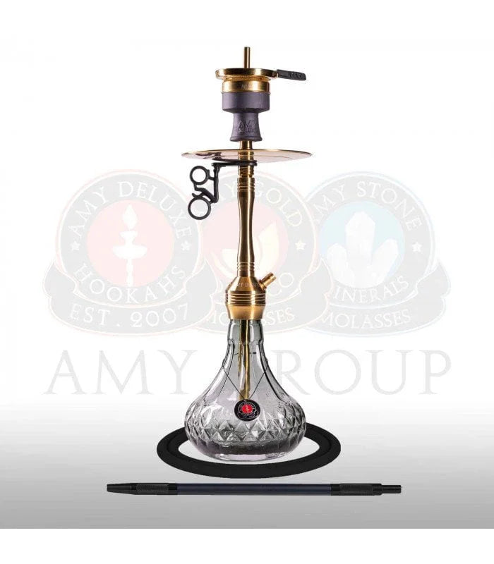 Amy Deluxe Xpress Fame S Bronze waterpijp 60 cm roestvrij staal bronskleurig