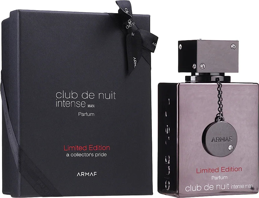 Fles Armaf Club de Nuit Intense Man Limited Edition, intens herenparfum met noten van citrus, roos en musk