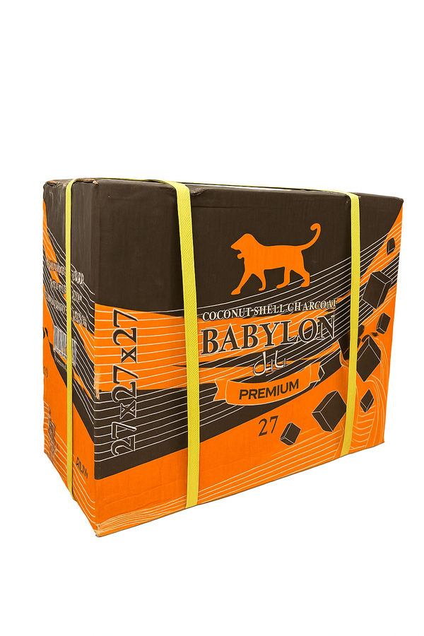 Babylon kokos natuurkolen 27MM in grootverpakking van 20 kilo voor de hookah