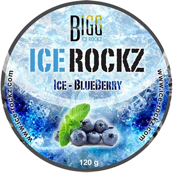 Verpakking Bigg Ice Rockz Ice Blueberry 120 gram waterpijp smaak