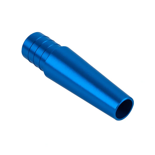 Blauwe kunststof hookah slangadapter met ribbels voor luchtdichte aansluiting