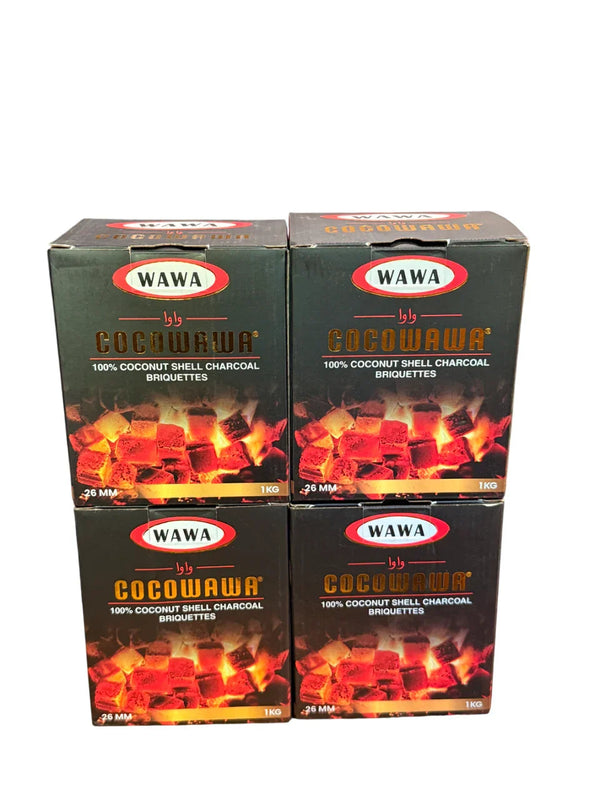 Coco Wawa kokoskolen 4 kg - vierkante briketten voor de hookah, 100% puur en zonder chemische toevoeging