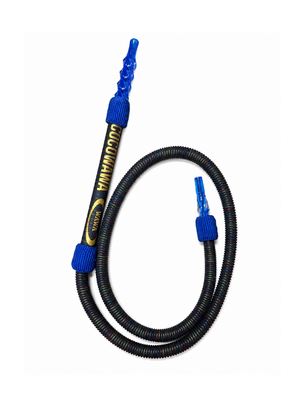 CocoWawa waterpijp slang blauw niet-wasbaar 150 cm met stevig mondstuk