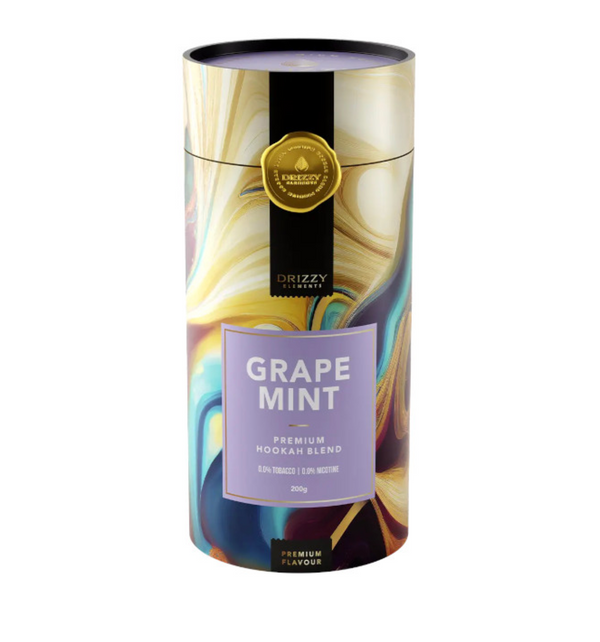 Drizzy Elements Grape Mint 200 gram waterpijp tabak verpakking