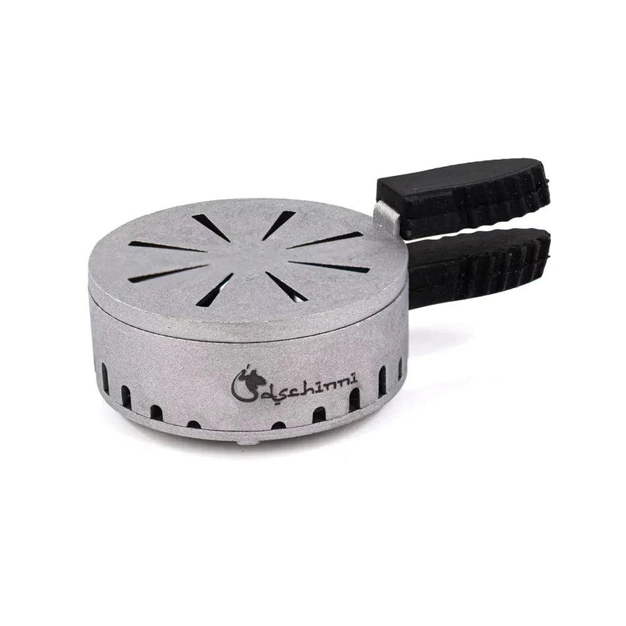 Dschinni Crown HMD Silver, zilveren aluminium heat management device voor je waterpijp of shisha
