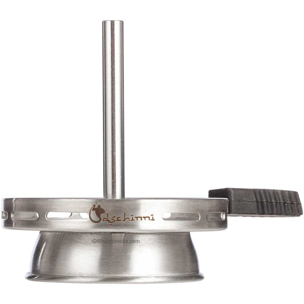 Dschinni Vulcan Air hotscreen van roestvrij staal op een shisha tabakskop