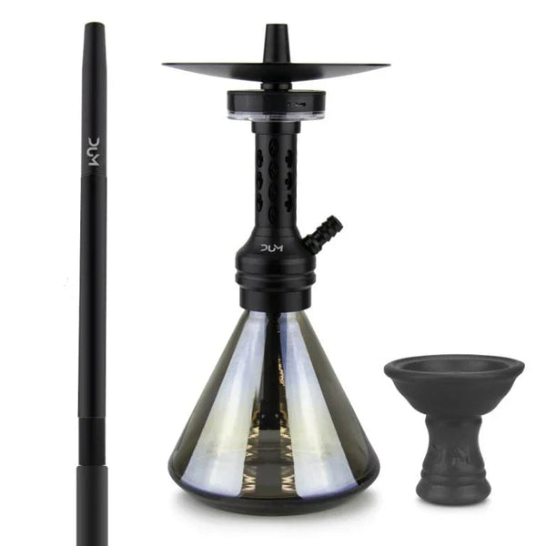 Zwarte Dum A07 Techno Smoke hookah, modern design met Phunnel kop