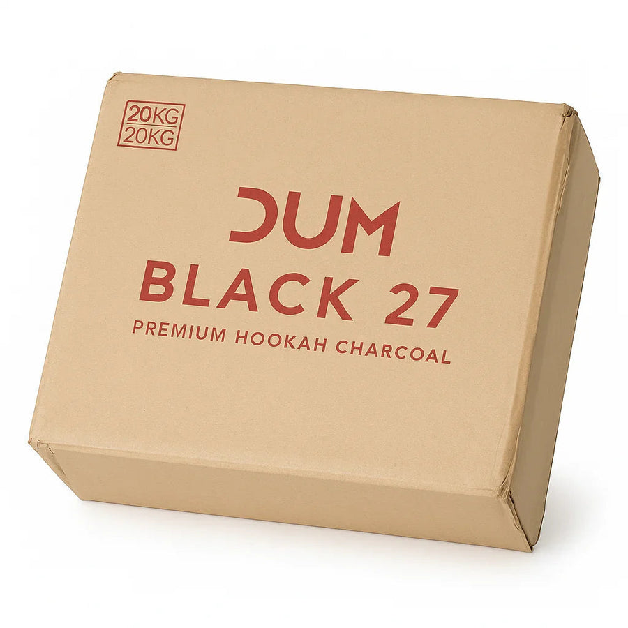 DUM Black kokoskolen 27mm in bulkverpakking van 20 kg voor de shisha
