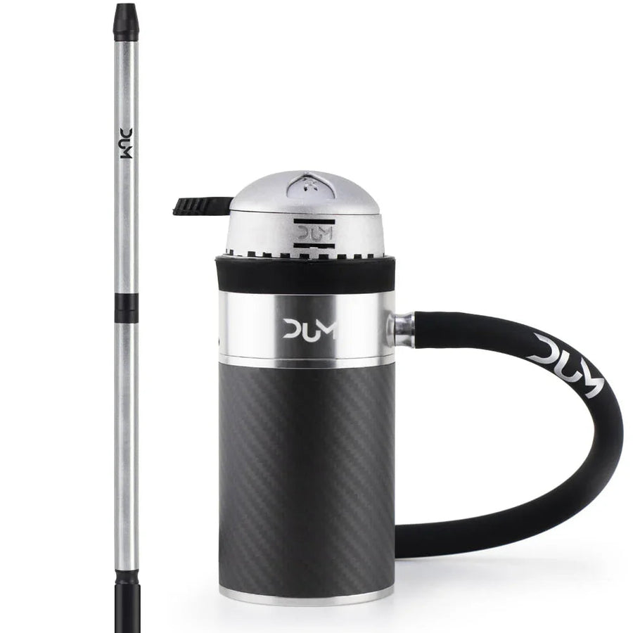 Dum Car Pack hookah in het zwart, compact model voor onderweg