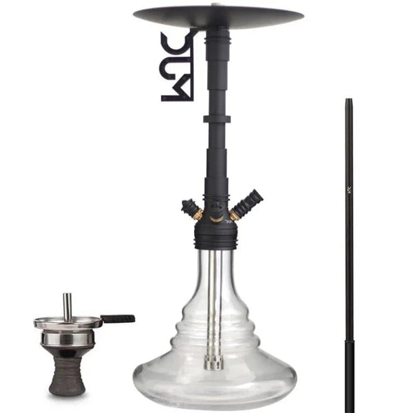 Transparante Dum D100 Fat Smoke hookah van 70 cm met carbon kolom