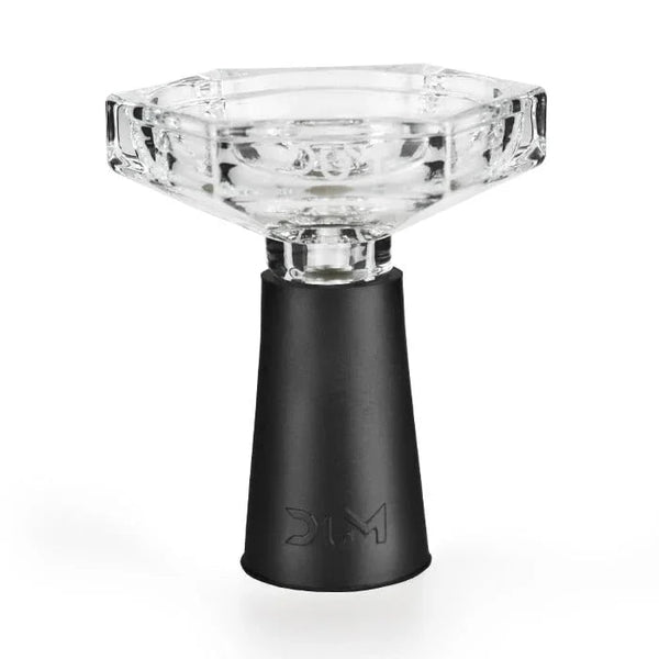Zwarte glazen Dum Diamant Bowl waterpijpkop met stevig gewicht