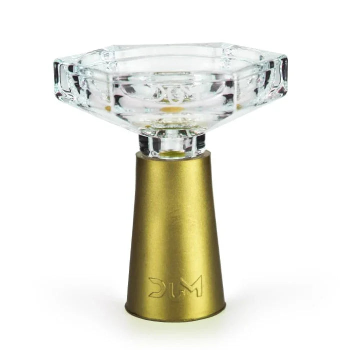 Dum Diamant Bowl hookah tabakskop in goud met diamantpatroon en phunnel-vorm