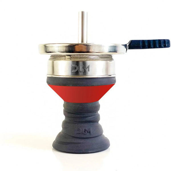 Geglazuurde Dum Full Heater shisha tabakskop in de kleur rood
