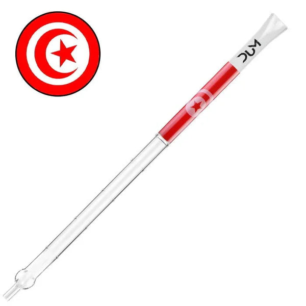 Dum glazen waterpijp mondstuk XXL 60 cm met Turkije vlagmotief