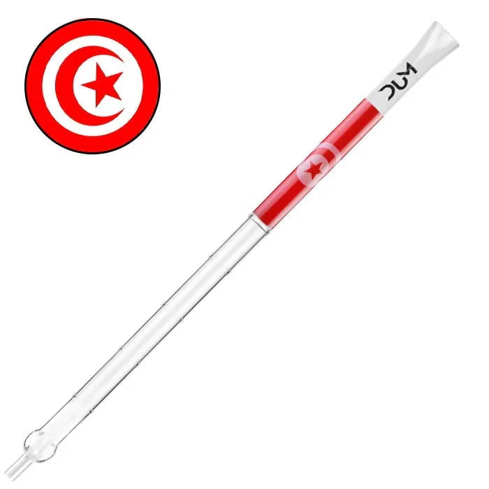 Dum glazen waterpijp mondstuk XXL 60 cm met Turkije vlagmotief