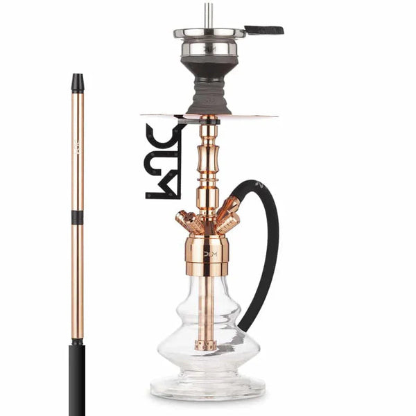 DUM Junkie SS26 hookah in roségoud roestvrij staal met diffuser