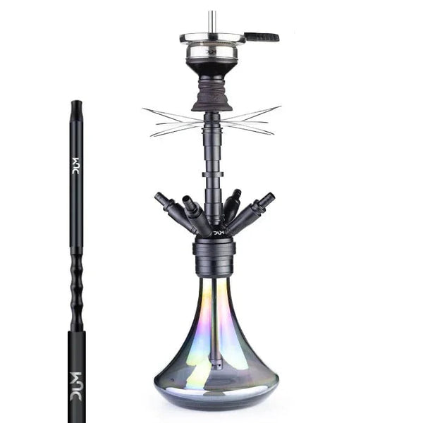 DUM Magnum 2.0 Medium hookah in het zwart met aluminium kolom