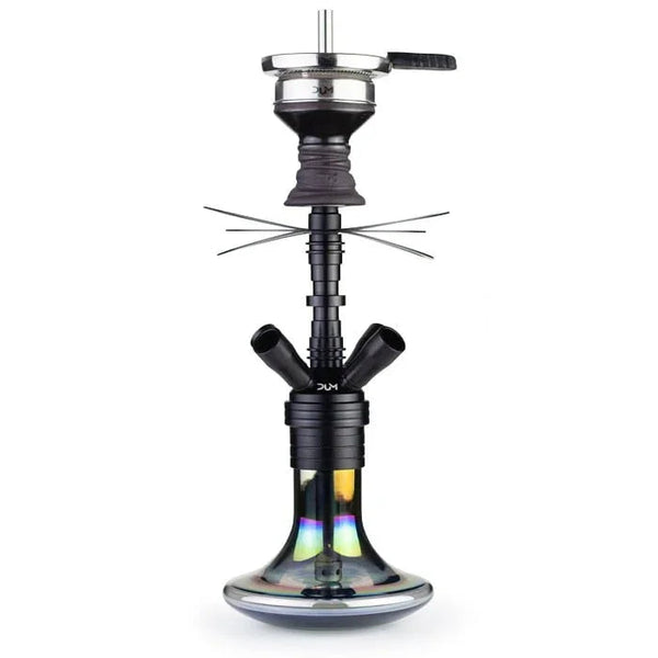 Zwarte Dum Magnum Mini waterpijp met kliksysteem en diffuser