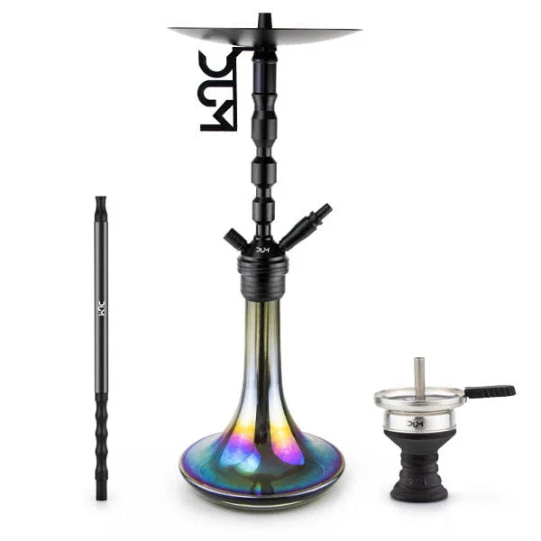 Dum Metropole shisha 72 cm in zwart met aluminium kolom